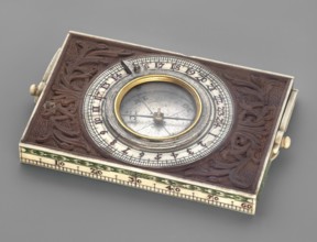 Compass, measuring instrument, ca. mid-18th century, Western Europe. Compass with a bone scale