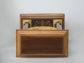 Mantel clock by Alexandre Pertrand fl. ca. 1840. Mantel clock in the form of a four-column portico