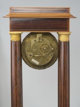 Mantel clock by Alexandre Pertrand fl. ca. 1840. Mantel clock in the form of a four-column portico