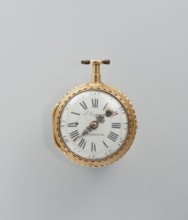 Pocket watch by Franciszek Gugenmus 1740–1820, watchmaker. Pocket watch in a gold case depicting