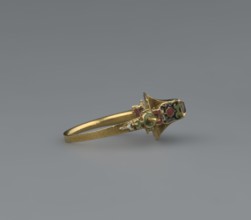 women's ring, 19th century, Poland, jewelry, height 2.4 cm, width 2.1 cm, A close-up of a gold ring