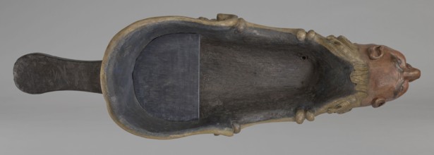 Sleigh, rococo two-seater, carved, polychrome, gilded. In the shape of a gondola made using the