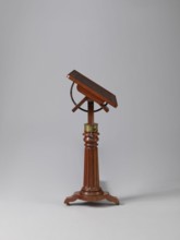 Bedside table, Biedermeier style, mahogany. Composed of an elongated platform outline similar to a
