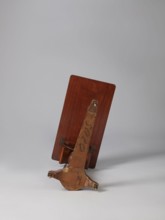 Bedside table, Biedermeier style, mahogany. Composed of an elongated platform outline similar to a