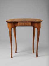 Table, Kidney-shaped auxiliary table, ca. 1730–1750, Saxony . Supported by four slender, slightly
