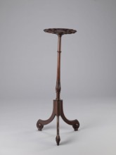 Side table, TABLE with a top in the form of a round saucer mounted on a turned stem forked into a