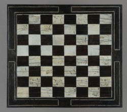 Chess, mill and backgammon box, games, flower vases, chess, plant decoration, baroque style,