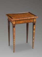 Table, classicism style, geometric ornament, rosettes ornament. Rectangular classicist table,