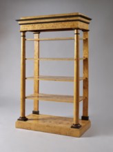 Shelf unit, columns architect, Biedermeier style, architectural elements, pilasters architect,