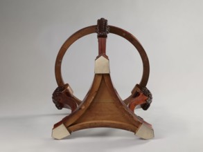 Table; maker: Simmler, Jakub Jan 1791–1872 carpenter. ROUND TABLE supported by three S-shaped