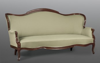Sofa, Office of the Council of Ministers provenance, Ludwik Filip style, mahogany. SOFA, carved,