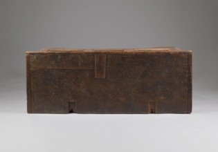 Chest, Gothic style, floral and geometric ornament, repossession, CHEST with straight sides and