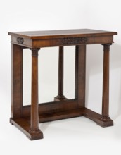 Console, revindication provenance, rosettes ornament, floral decoration, furnishings of