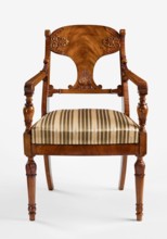 Armchair, Biedermeier style, acanthus ornament, message Office of the Council of Ministers,