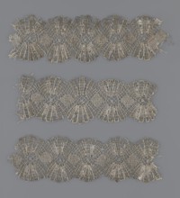 Lace fragment, lace, provenance unknown, metal threads, 18th century, Europe, lace, fabric, width 8