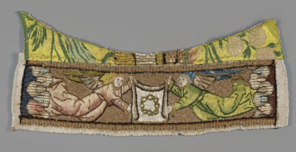 Embroidery, Goluchów Greater Poland Voivodeship, embroidery depicting angels and Instruments of the
