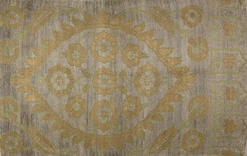 Fabric slab, fragments of a larger textile object, silk fabric, Turkish, 16th century. In the