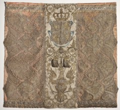 Silk tapestry, 2nd half of the 18th century, Poland. Composition of three vertical stripes: central