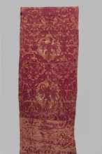 Fragment of fabric, 16th century, Italy. Brocade fragment sewn from several smaller pieces, woven