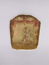 Three tapestry armchair covers, varietals, provenance, flowers, floral ornaments, genre scenes,