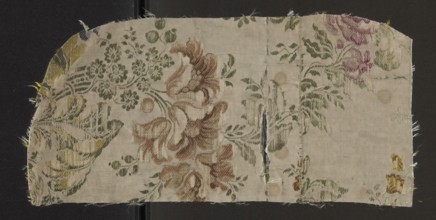 Fabric fragment, fabrics, fragments of silk fabrics, patterned fabrics, 18th-century silk fabrics,