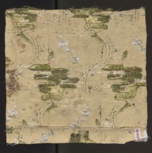 Fabric fragment, fabrics, fragments of silk fabrics, patterned fabrics, floral patterns, Weave