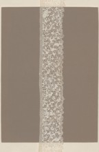 Lace fragment, needle lace, delicate pattern of plant tendrils and numerous spans, in the style of