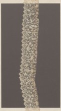 Lace fragment, needle-stitched lace, Krzeszowice Lesser Poland Voivodeship. Sewn in two parts. With