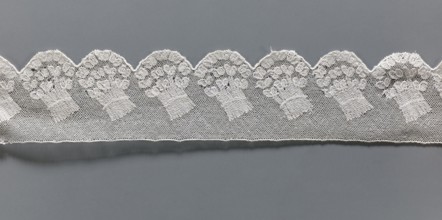 Fragment of lace, repossession provenance noted, Malines Mechelen lace, 18th century, Henryków