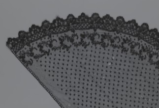 Veil, veils, lace, clothing accessories, fashion. Lace with a floral-geometric pattern running in a
