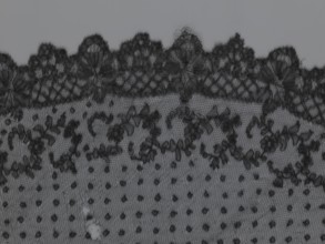 Veil, veils, lace, clothing accessories, fashion. Lace with a floral-geometric pattern running in a