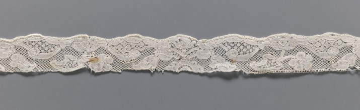 Lace fragment, repossession provenance; bobbin lace, Malines Mechelen style, mid-18th century;