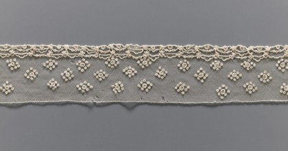 Fragment of lace, needle lace, Alençon lace, 19th century, France, Henryków German: Heinrichau,
