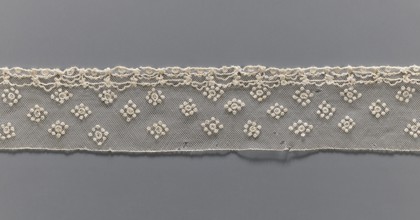Fragment of lace, needle lace Alençon lace, 19th century, France, from Henryków German: Heinrichau,