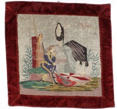 Wall-hanging picture, wall-hangings, embroidery, White Eagle coat of arms, scythes, lances,