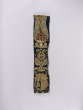 Chasuble pillar, embroidery, liturgical vestment, coats of arms, Lubicz coat of arms, Radwan coat