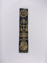 Chasuble pillar, embroidery, coats of arms, liturgical vestments, Sreniawa coat of arms, Slepowron