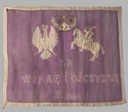 Double-sided banner, banners, gift, vexils, embroidery, mottos, Mary and Child with St. John