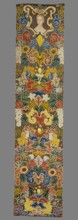 Tapestry. Tapestry embroidered in wool and silk on linen canvas. In the upper part, in a decorative