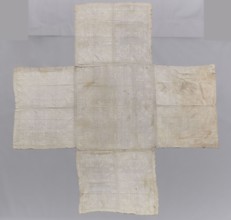 Church napkin, church paraments; Evangelical churches furnishings; floral motifs; Sereje Lithuania;
