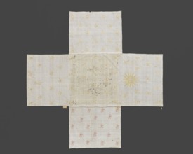 Church napkin. Church napkin of thin white linen, sewn from five rectangular pieces of fabric in