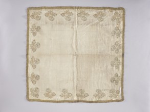 Velum, embroidery, church paraments, floral motifs, Henryków Heinrichau. Flowers, leaves, plant