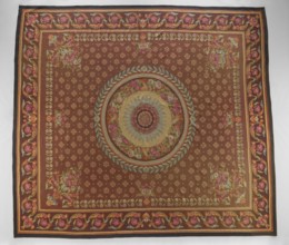Ornamental tapestry, unknown origin, flowers, floral ornaments, tapestries, weaving, interior