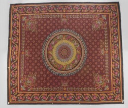 Ornamental tapestry, unknown origin, flowers, floral ornaments, weaving, interior furnishings,
