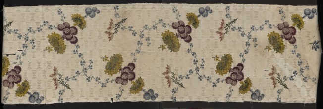 Fabric fragment, silk, Krzeszowice Lesser Poland Voivodeship, fragments of silk patterned fabrics