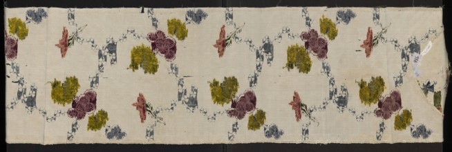 Fabric fragment, silk, Krzeszowice Lesser Poland Voivodeship, 18th century, possibly England.