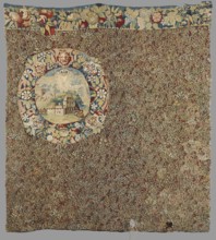 Tapestry, Fabric fragment: the entire background is densely strewn with motifs of small flowering