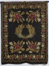 Kilim, In the center are motifs of two palm branches crossed at the base; in the corners are four