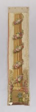 Ornamental tapestry, flowers, leaves, floral ornaments, columns, fabrics, interior decorations,