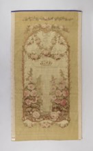 Ornamental tapestry, early 19th century, Aubusson. In the center an arcade built of palm branches;